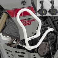 Set Crash bar + Auxiliary lights fit for Yamaha Tenere 700 19-24 fog lights Motoguard MK12 white