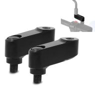 Rear View Mirror Extension compatible with Kymco Downtown 125 i 09-16 Tourtecs Pair 1.57 inch black