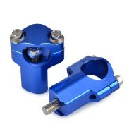 1.10 inch Handlebar riser clamp set 2.05 inch compatible with Husqvarna TE 310 / 350 Tourtecs MX1 blue