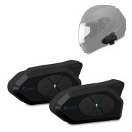 2x Intercom Motorcycle Tourtecs GoCom4 Bluetooth Communication System with Headset IP65 wireless