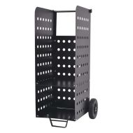 Firewood trolley 55 x 45 x 40.94 inch Divit firewood rack steel fireplace accessories RE42 black