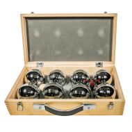 Boule set in wooden case Cranit 8 Boule Pétanque balls including piggy target ball RE65