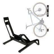 Bike stand TS1 bike rack 26 to 29" tyres + Bicycle wall mount swiveling Cranit bicycle lift for 2.13-2.76 inch tire width ME84 black