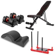 Multifunctional bench VS1 + Adjustable dumbbell VH1 + Weight sled Cranit GS1 Sled + Pilates spine correction Cranit RE51 black