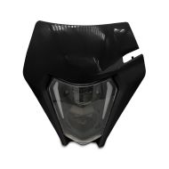 LED Headlight ECE + mask compatible with Husqvarna SM 125 S / 610 S XDURE SW1-BK