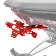Kennzeichenhalter für Aprilia Tuono 660 / 125 Nummernschildhalter Zaddox NH2 rot_1
