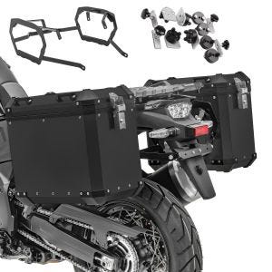 Aluminium Panniers + rack compatible with BMW F 800 GS / Adventure 08-18 GX45 black Bagtecs