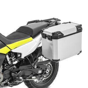 Alukoffer für Moto Guzzi Stelvio / V85 TT Aluminium Seitenkoffer Bagtecs QP48 silber_1
