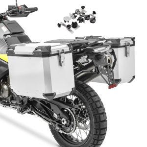 Alukoffer Set für Benelli TRK 502 / X Aluminium Seitenkoffer Bagtecs QP48 silber_1