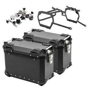 Aluminium Panniers + rack for  compatible with KTM 1290 Super Adventure R / S 21-24 Bagtecs XW30 black