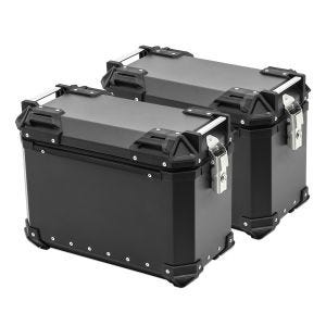 Aluminium Panniers Set compatible with Honda Africa Twin CRF 1000 L Side Cases Bagtecs XW30 black