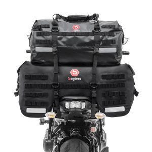 Motorrad Hecktasche Set Bagtecs SX70 + XB50 Volumen 120 L Dry Bag Wasserdicht_0