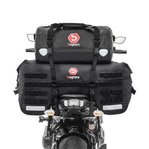 Motorcycle tail bag set Bagtecs SX70 + XF30 Waterproof Duffle Bag Rear Seat 100L