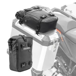 2x Zusatztasche für Alukoffer für Moto Guzzi Stelvio / V85 TT Topcase Bagtecs KH1_1