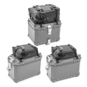 3x Zusatztasche für Alukoffer für Moto Guzzi Stelvio / V85 TT Topcase Bagtecs KH3_1