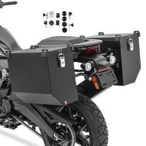 Alukoffer Set für Honda Transalp XL 650 V Aluminium Seitenkoffer Bagtecs AT41 schwarz_1