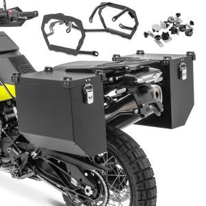 Aluminium Side cases 34-40L compatible with BMW F 850 GS / F 750 GS 18-23 + pannier holder Bagtecs Atlas black