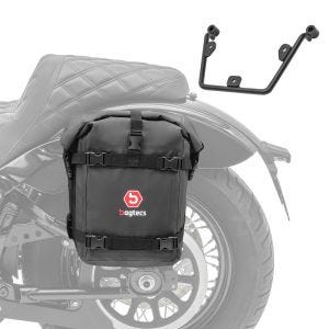 Satteltasche K4 + Satteltaschenhalter für Harley Davidson Dyna Super Glide Custom 05-15 links-rechts_1