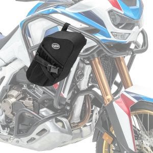 Crash bar bag pair Craftride P1 for motorcycle protection bar 2x 3L black