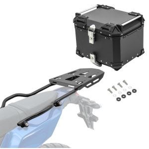 Set Aluminium Top Case + Rear Rack compatible with Yamaha Tenere 700 19-24 Top Box XB45 black Bagtecs