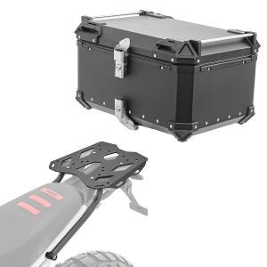 Set Alu Topcase + Gepäckbrücke passend für BMW F 900 GS 2024 Bagtecs XB65 schwarz