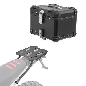Set Alu Topcase + Gepäckbrücke passend für BMW F 900 GS 2024 Bagtecs XS45 schwarz