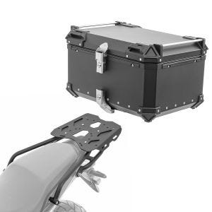 Set Alu Topcase + Gepäckbrücke passend für Honda CB 500 X 13-23 Bagtecs XB65 schwarz