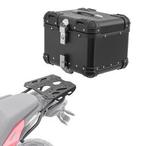 Set Alu Topcase + Gepäckbrücke passend für Yamaha Tracer 7 21-24 Bagtecs XS45 schwarz