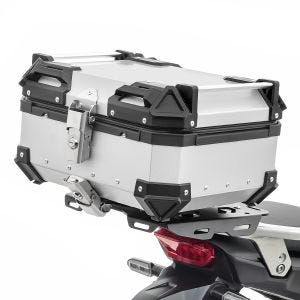 Motorcycle Aluminium top box Bagtecs XB22 top Case 22 Liters silver
