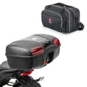Set Topcase + Innentasche passend für Royal Enfield Super Meteor 650 Bagtecs MV 47 Liter Schwarz