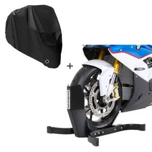 Motorradwippe + Abdeckplane für Yamaha XVS 1300 / 950 A Midnight Star Constands Easy Plus schwarz_0