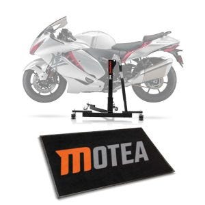 Set Zentralständer Power-Evo für Triumph Speed Triple 1200 RS 2021 mit Werkstattmatte Tourtecs GM1 190x80cm_1