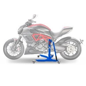 Central Stand compatible with Ducati Diavel 11-18 blue Paddock Stand ConStands Power-Classic