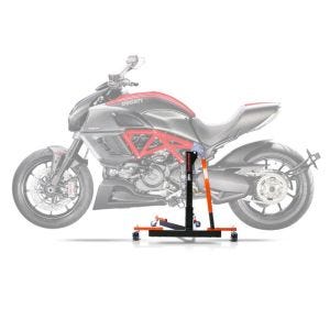 Central Stand compatible with Ducati Diavel 11-18 orange Paddock Stand ConStands Power-Evo