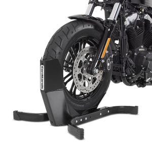 Motorcycle Wheel Chock compatible with Cruiser DH106 Front Stand ConStands Easy-Plus black