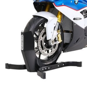 Motorcycle Front Wheel Chock ConStands Easy Plus Paddock Stand up to 21" wheels black