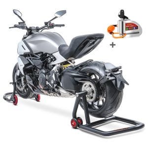 Einarm Montageständer Set für Ducati Panigale V2 2020 mit Alarm Bremsscheibenschloss ConStands SM20_1