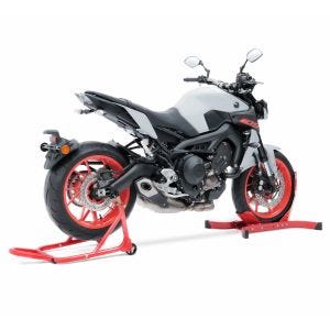 Montageständer Set mit Wippe für Benelli TRK 502 / X SRR vorne hinten rot_1