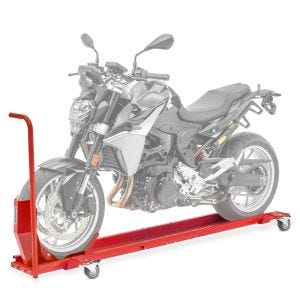 Motorbike Dolly Mover with Wheel Chock ConStands Smart-Mover max 990 lbs red