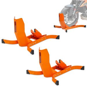 2x Wheel Chock ConStands Easy-Plus Front Stand up to 21 Inch orange Discount Set
