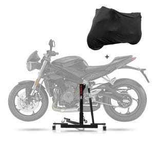 Zentralständer für Triumph Speed Triple 1200 RS 2021 ConStands Power Evo + Indoor Abdeckplane_1