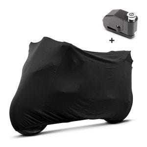 Set Motorrad Abdeckplane XL + Alarm Bremsscheibenschloss Tourtecs Faltgarage_1