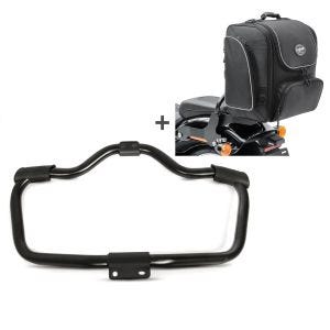 Set STM16 Sturzbügel Mustache mit Hecktasche TM4 für Harley Sportster 883 R Roadster 04-15 Craftride_1