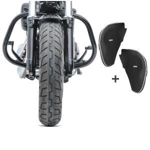 Sturzbügel Set für Harley Davidson Sportster 1200 Nightster 08-12 mit Spritzschutz Craftride S-Y7_1