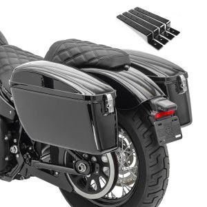Seitenkoffer Set für Harley Softail Slim Craftride Dallas 23Ltr mit Haltesatz_0