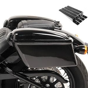 Chopper Seitenkoffer Craftride Oregon je 12l mit Haltesatz schwarz_0