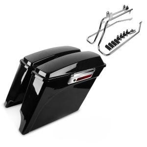 Seitenkoffer Set für Harley Davidson Softail Standard 99-06 Craftride Stretched inkl Träger chrom_0