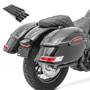 Motorrad Seitenkoffer Set Craftride Delaware je 33Ltr rechts und links inkl. Haltesatz in schwarz_1