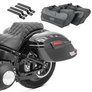 Set Seitenkoffer + Innentaschen für Harley Softail Slim Craftride DW_1