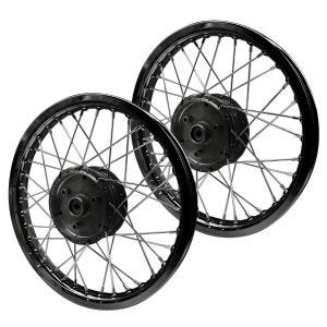 ,Set of 2 Spoke wheel rim aluminum 1,,6x16 for Simson S51 S50 S70 Schwalbe KR51 alloy Craftride AF13 black,